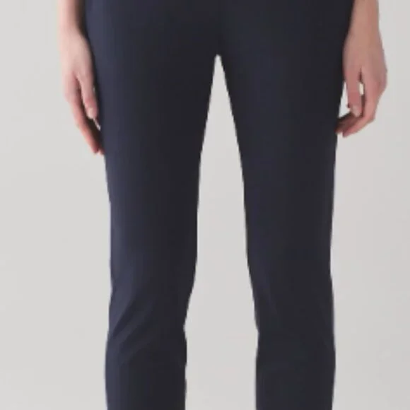 (6101) 🍋 LULULEMON On the Fly Jogger Pant *28" Sz 4 MIDNIGHT NAVY - Picture 2 of 6